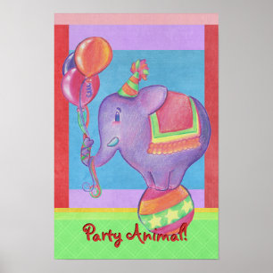 Party Elephant Poster