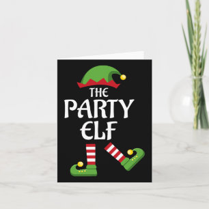 Party Elf Family Matching Group Christmas Dancing  Card