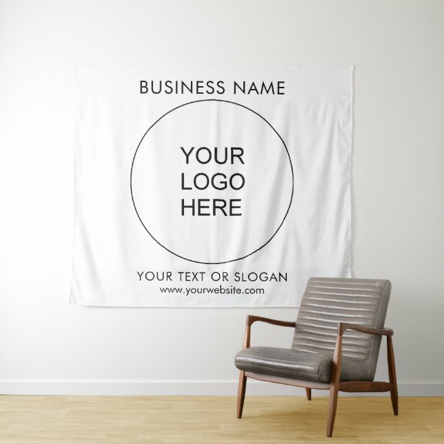 Party Event Seminar Backdrop Business Logo Large Tapestry (In Situ (Horizontal))
