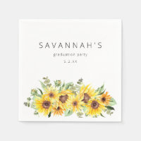 Party Event Sunflower & Eucalyptus Floral Name