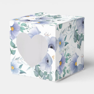 Party Favour Box-Blue Flowers Favour Box