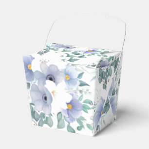 Party Favour Box-Blue Flowers Favour Box