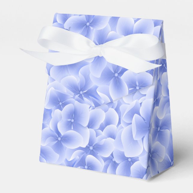 Party Favour Box-Blue Hydrangeas Favor Box (Front Side)