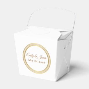 Party Favour Box-Gold Eternal Circle Favor Box