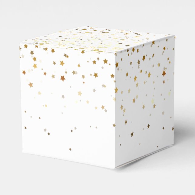 Party Favour Box-Gold Stars Favour Box (Front Side)
