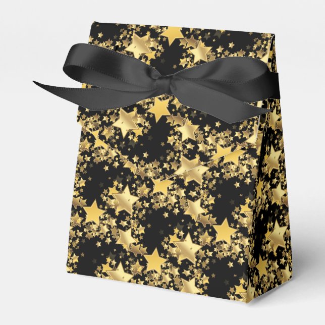 Party Favour Box-Gold Stars Favour Box (Front Side)