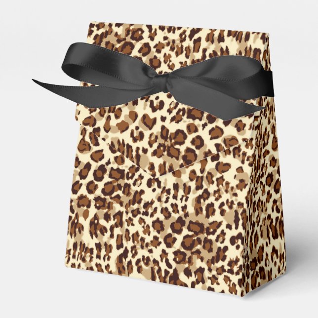 Party Favour Box-Leopard Print Favor Box (Front Side)