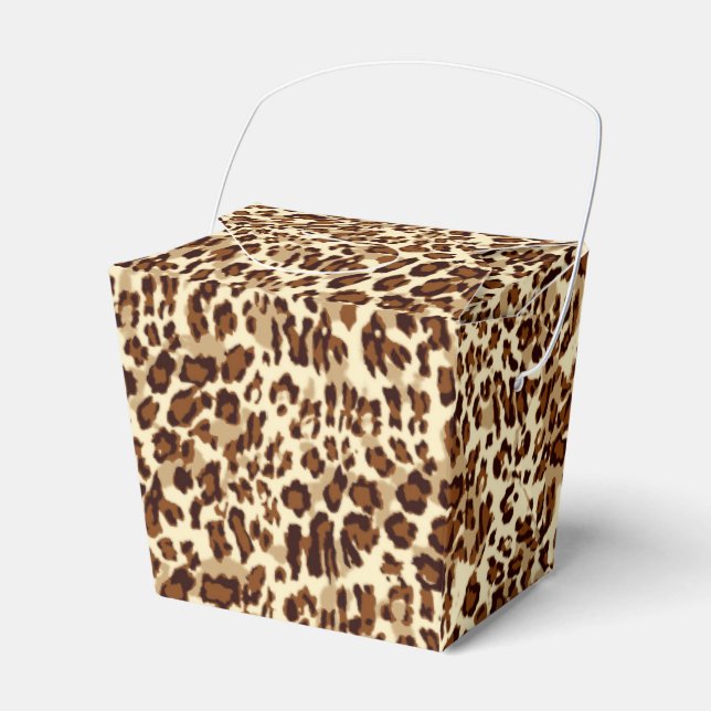 Party Favour Box-Leopard Print Favor Box (Front Side)
