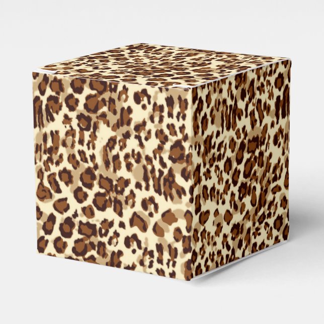 Party Favour Box-Leopard Print Favor Box (Front Side)