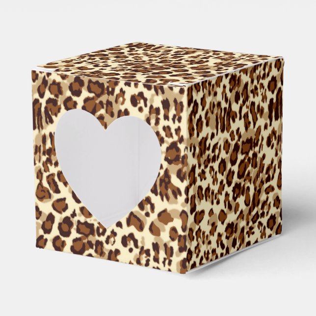 Party Favour Box-Leopard Print Favor Box (Front Side)