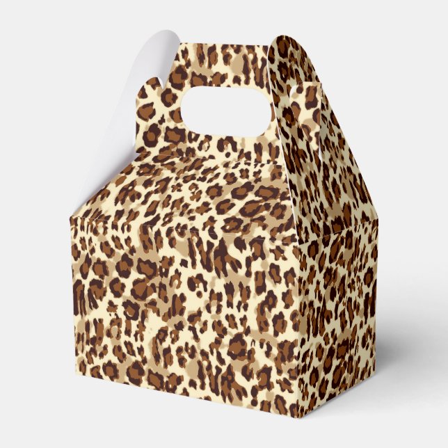 Party Favour Box-Leopard Print Favor Box (Front Side)