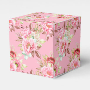 Party Favour Box Pink Peonies