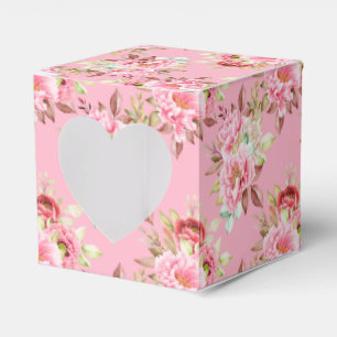 Party Favour Box Pink Peonies