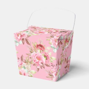 Party Favour Box Pink Peonies