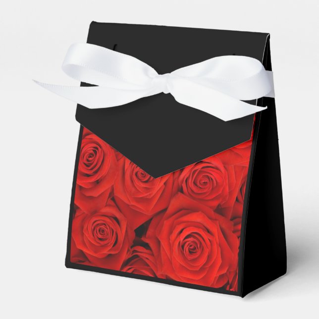 Party Favour Box Red Roses (Front Side)