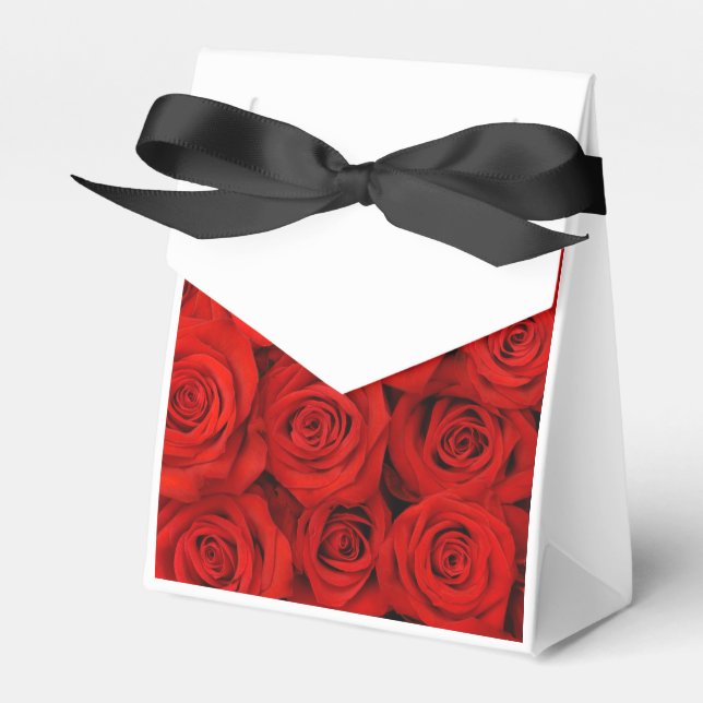 Party Favour Box Red Roses (Front Side)