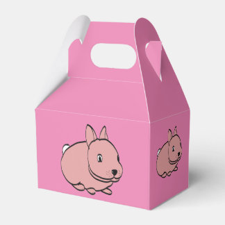 Party Favour box with pink rabbit design