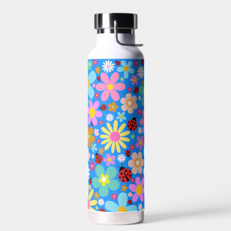 Party Flowers Tumbler Water Bottle