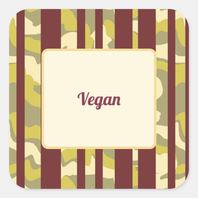 Party Food Vegan Dietray Preference  Square Sticker (Front)