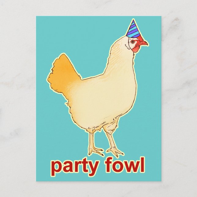Party Fowl Postcard (Front)