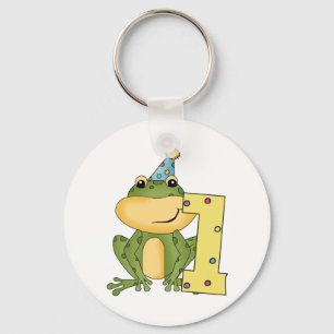 Party Frog 1st Birthday T-shirts and Gifts Keychain