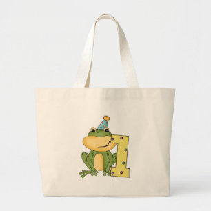 Party Frog 1st Birthday T-shirts and Gifts Large Tote Bag