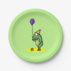Party Frog Paper Plate