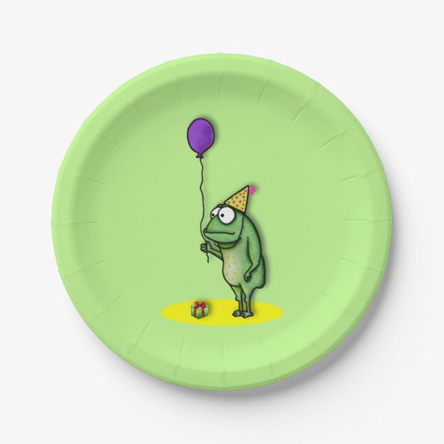 Party Frog Paper Plate (Front)