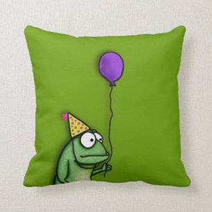 Party Frog Throw Pillow