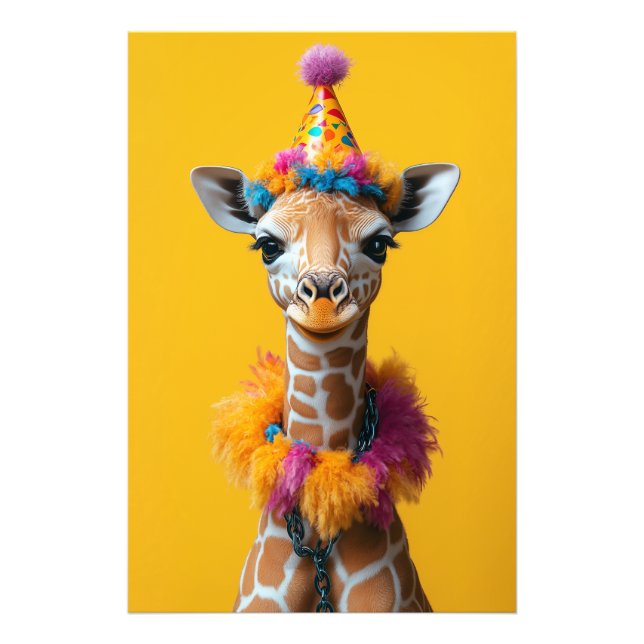 Party Giraffe Extravaganza Photo Print (Front)