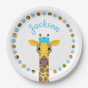 Party Giraffe Paper Plate