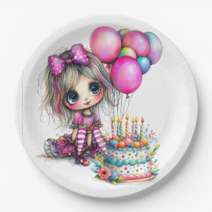 Party Girl Paper Plate