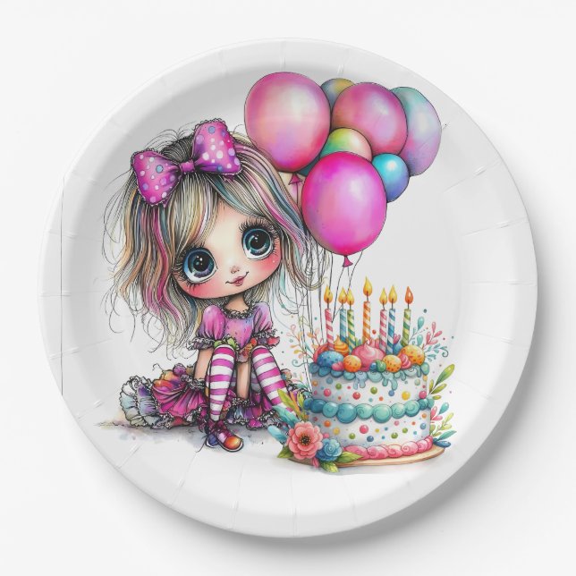 Party Girl Paper Plate (Front)