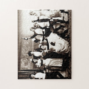 Party  Girls Vintage Print Jigsaw Puzzle