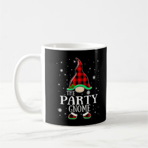 Party Gnome Buffalo Plaid Matching Family Christma Coffee Mug