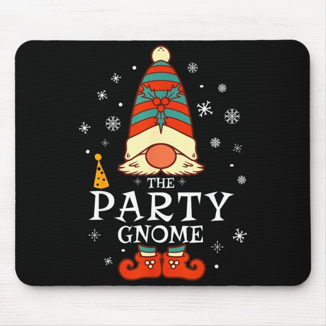 Party Gnome Xmas Group Family Matching Christmas H Mouse Pad (Front)