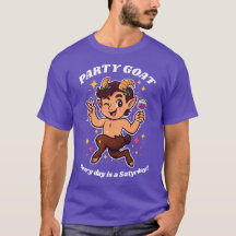 Party Goat: “Every Day is a Satyrday” Cute Satyr