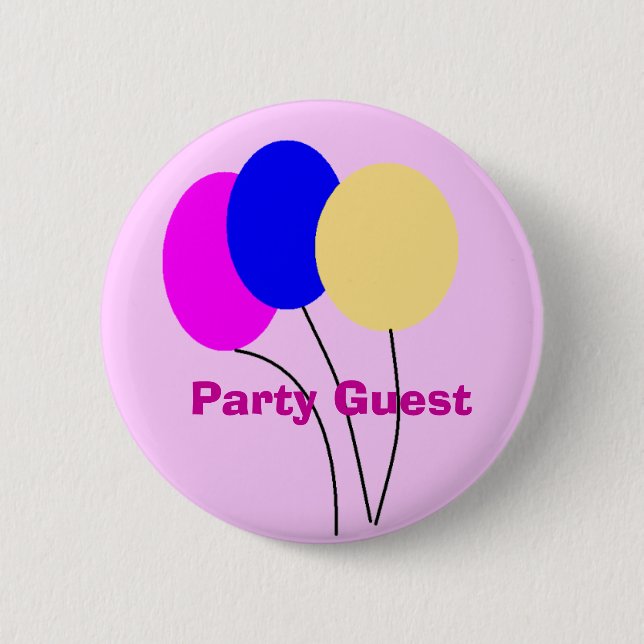Party Guest 2 Inch Round Button (Front)