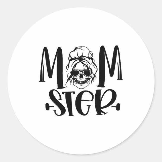 Party Halloween Momster Halloween Classic Round Sticker (Front)