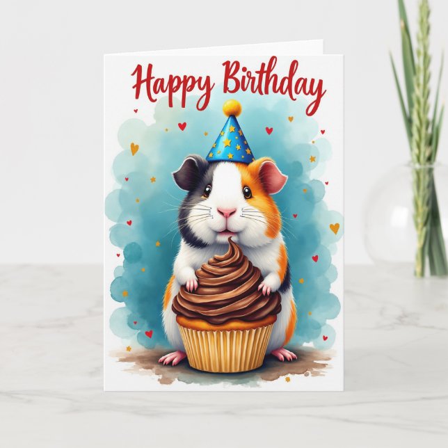 Party Hat Animal Celebration Card (Front)