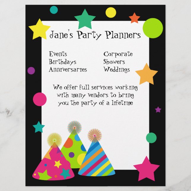Party Hats Flyer (Front)