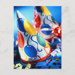 Party Hats Invitation Postcard