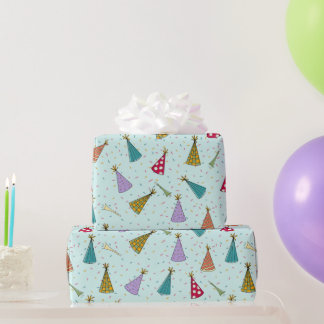 Party Hats Wrapping Paper