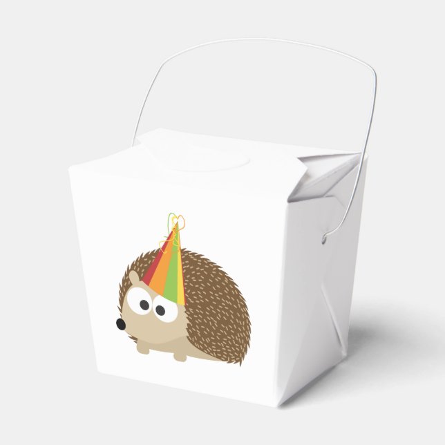 Party hedgehog favor box (Front Side)