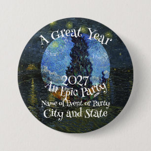 Party HG FV LF Vacation Great Smokey Mountains Tee 3 Inch Round Button