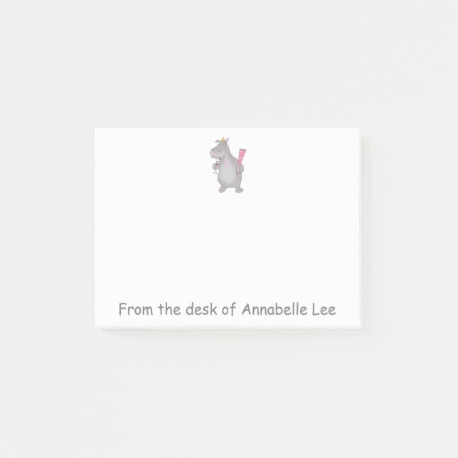 Party Hippo Post-it Notes (Front)