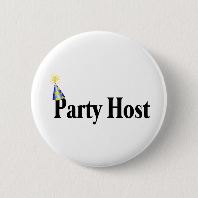 Party Host 2 Inch Round Button (Front)