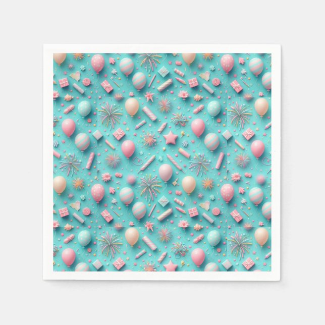 Party in Blue Napkin (Front)