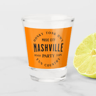 Party in Nashville Country Western Orange  Shot Glass