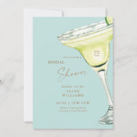 Party in the House Margarita Turquoise Shower Inv